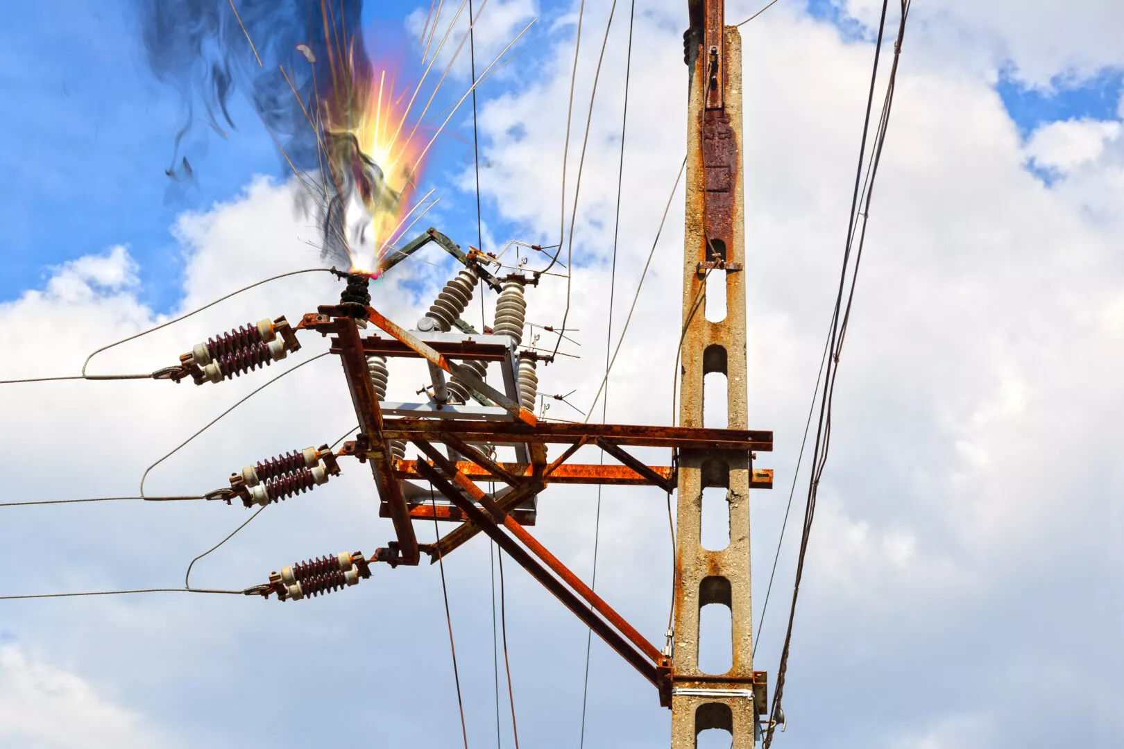 line on fire
